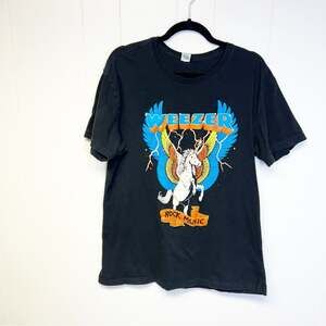Pacifica Black Weezer Pegasus Graphic Cotton Short Sleeve Tee Extra Large